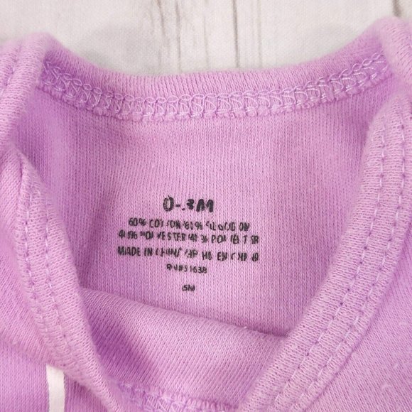 The Children's Place 2 Outfit Summer Bodysuit Set Mommy's Daddy Pink/Purple 0-3M - Picture 7 of 10